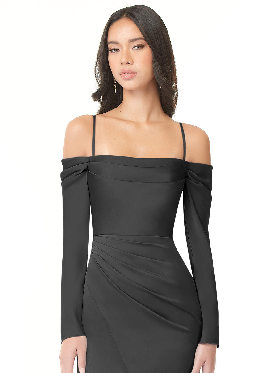 Hallie Stretch Satin Dress-AZ66619162