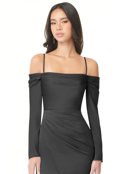 Hallie Stretch Satin Dress-AZ66619162