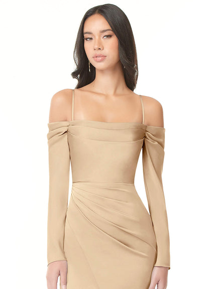 Hallie Stretch Satin Dress-AZ50861812