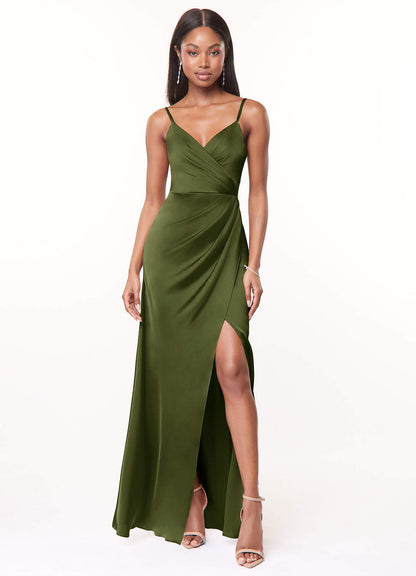 Maci Stretch Satin Dress-AZ47921874