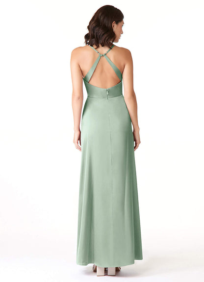 Geanna Stretch Satin Dress-AZ6374802