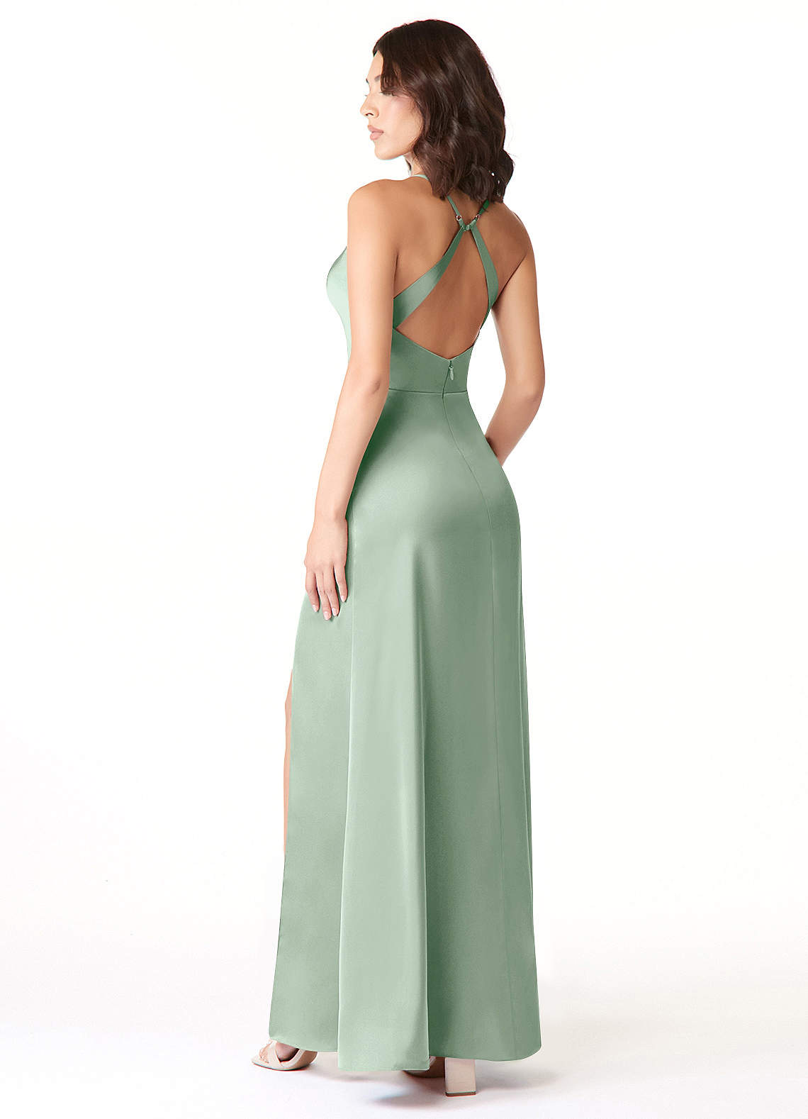 Geanna Stretch Satin Dress-AZ6374802