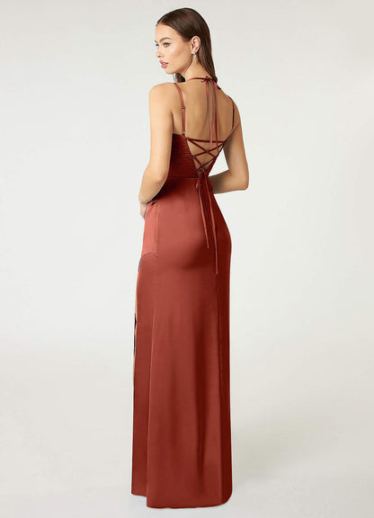 Desi Stretch Satin Dress-AZ5737773