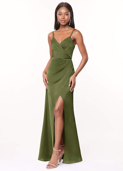 Maci Stretch Satin Dress-AZ47921874