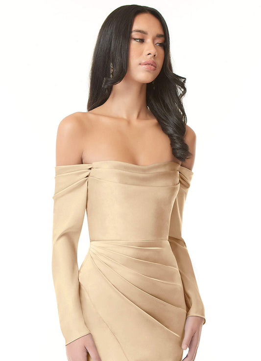Hallie Stretch Satin Dress-AZ50861812
