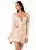 BLUSH PINK AND COPPER POLKA DOT
