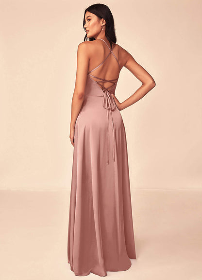 Mei Stretch Satin Dress-AZ10235782